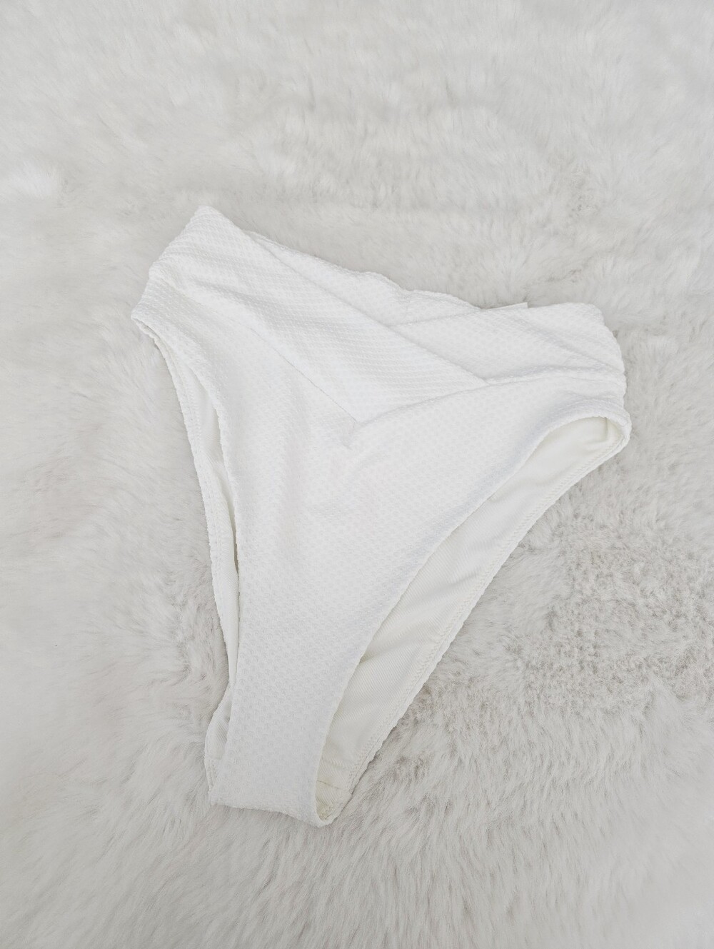 AERIE🛟 Jacquard Crossover High Cut Cheeky Bikini Bottom SIZE L - Picture 7 of 8